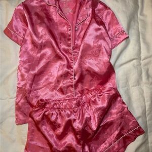 Juicy Couture Fuchsia Satin Pajama Set